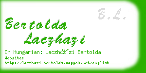 bertolda laczhazi business card